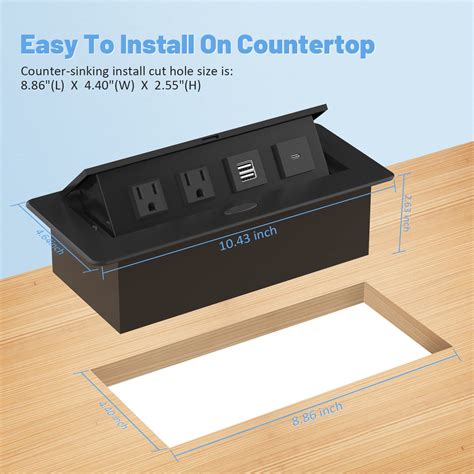 pop up box electrical|recessed pop up outlet.